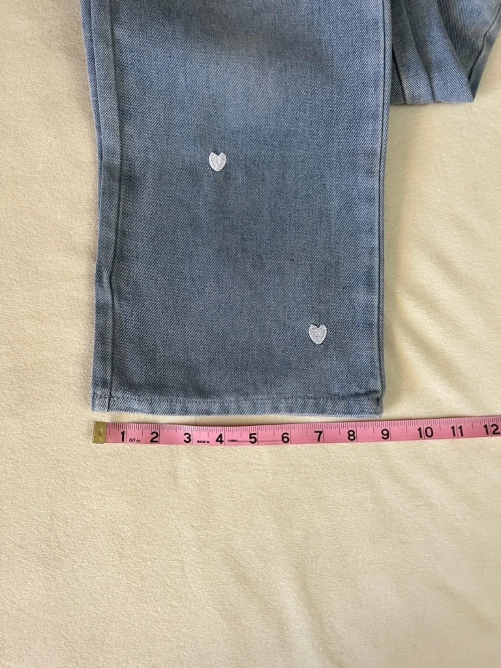 Kids Heart Embroidery Jeans!